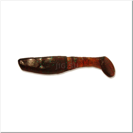 ВИБРОХВОСТ Manns Predator 70 мм, красная спина, моторное масло с зеленой блесткой (M-065 GNFMO) - 1 шт.