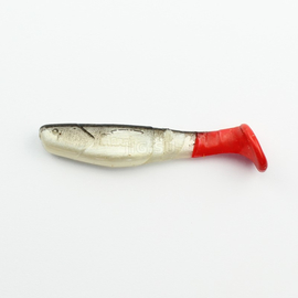 ВИБРОХВОСТ Manns Predator 70 мм, кр. хвост, черн. спина, перламутровый (М-056 RT/BB PL) - 1 шт.