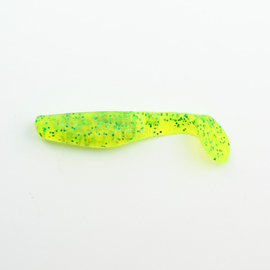 ВИБРОХВОСТ Manns Predator 90 мм, салатовый прозрачный с зеленой блесткой (M-066 CHGBF) - 1 шт.