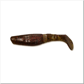 ВИБРОХВОСТ Manns Predator 90 мм, моторное масло с черно-красной блесткой (M-066 WARF) - 1 шт.