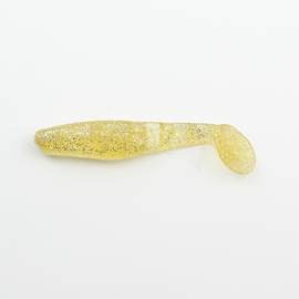 ВИБРОХВОСТ Manns Predator 90 мм, прозрачный с желтой блесткой (М-066 GFCL) - 1 шт.