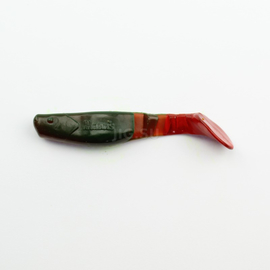 ВИБРОХВОСТ Manns Predator 90 мм, красный хвост, моторное масло (М-066 RT MO) - 1 шт.