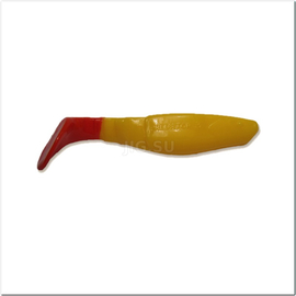 ВИБРОХВОСТ Manns Predator 90 мм, красный хвост, желтый (М-066 RT Y) - 1 шт.