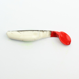 ВИБРОХВОСТ Manns Predator 90 мм, красный хвост, черная спина, белый (М-066 RT/BB W) - 1 шт.