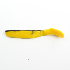 ВИБРОХВОСТ Manns Predator 115 мм, черная спина, желтый (M-077 BB Y) - 1 шт.