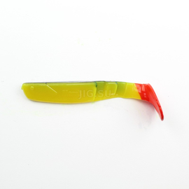 ВИБРОХВОСТ Manns Predator 115 мм, красный хвост, черная спина, салатовый (M-077 RT/BB FCH) - 1 шт.