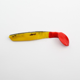ВИБРОХВОСТ Manns Predator 115 мм, красный хвост, черная спина, желтый (M-077 RT/BB Y) - 1 шт.