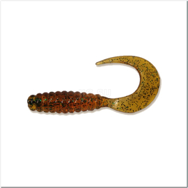 Твистер Manns Twister 40 мм, кола с черной и зеленой блесткой (M-036 GRGB) - 1 шт.