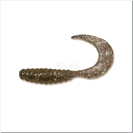 Твистер Manns Twister 40 мм, прозрачный с блесткой (M-036 MFCL) - 1 шт.