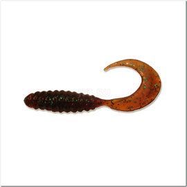 Твистер Manns Twister 55 мм, моторное масло с зеленой блесткой (M-037 GNFMO) - 1 шт.