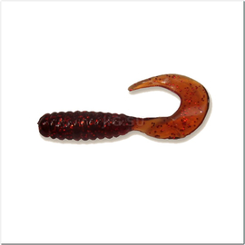 Твистер Manns Twister 55 мм, моторное масло с красной блесткой (M-037 RFMO) - 1 шт.