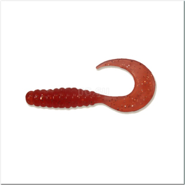 Твистер Manns Twister 100 мм, красный прозрачный с блесткой (M-040 MFST) - 1 шт.